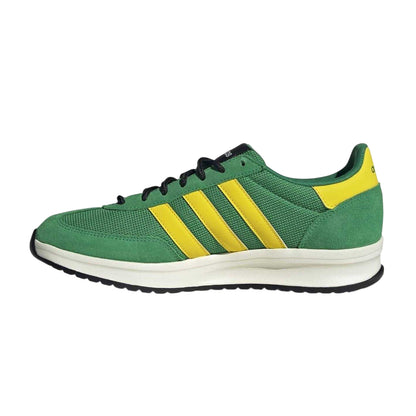 Green-Yellow - Side - Adidas Mens Run 70s 2.0 Stripes Leather Trainers