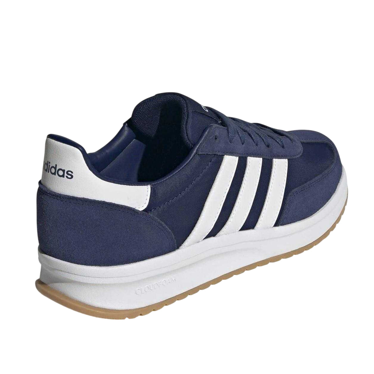 Ink-White - Back - Adidas Mens Run 70s 2.0 Stripes Leather Trainers