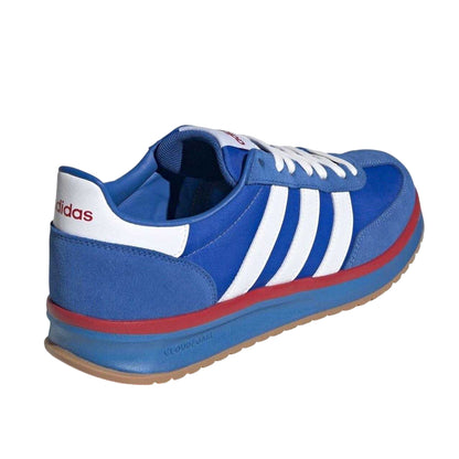 Ink-White-Black Cherry - Back - Adidas Mens Run 70s 2.0 Stripes Leather Trainers