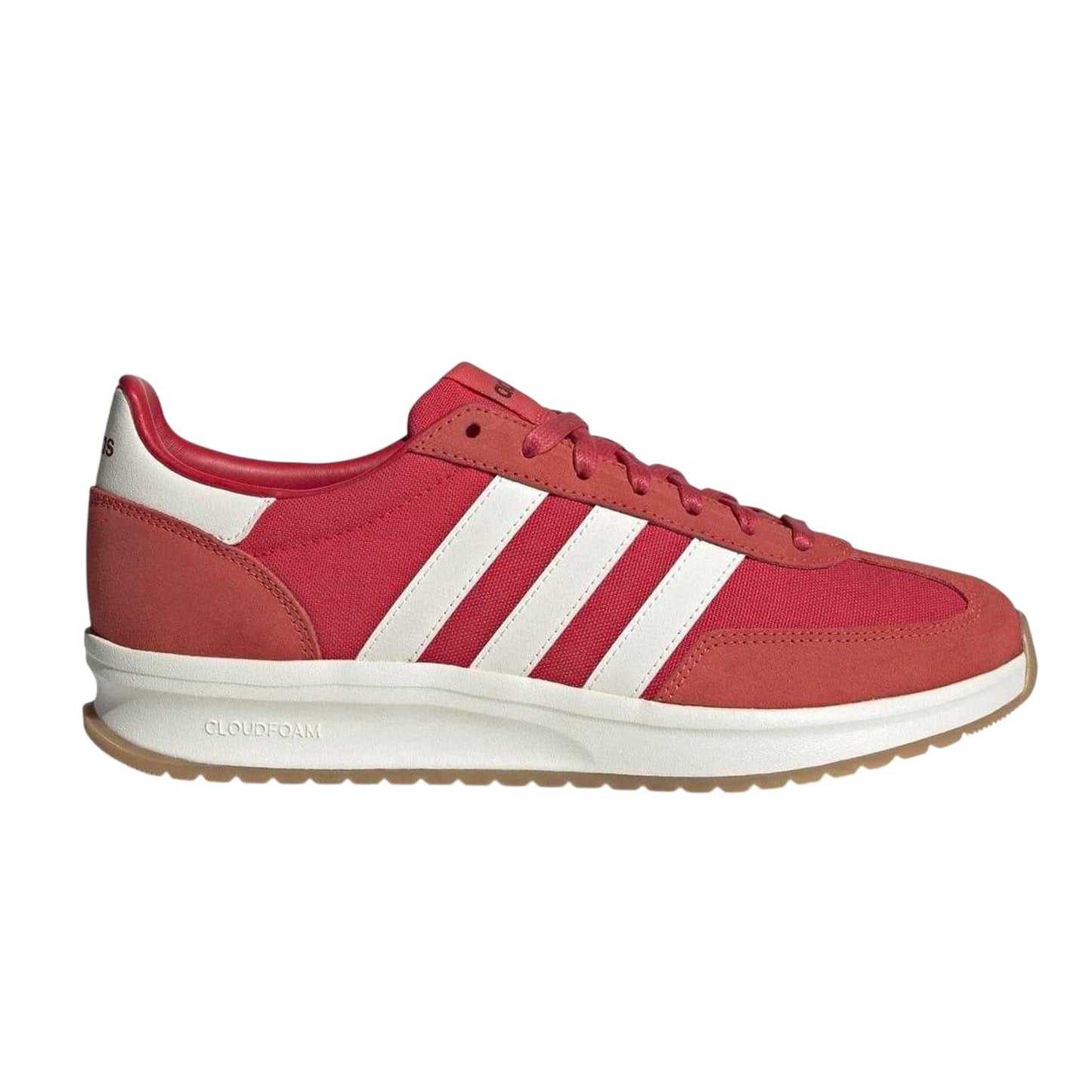 Red-White - Front - Adidas Mens Run 70s 2.0 Stripes Leather Trainers