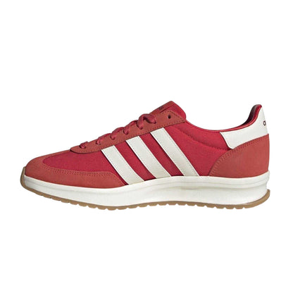 Red-White - Side - Adidas Mens Run 70s 2.0 Stripes Leather Trainers