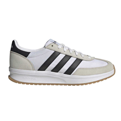 White-Black - Front - Adidas Mens Run 70s 2.0 Stripes Leather Trainers