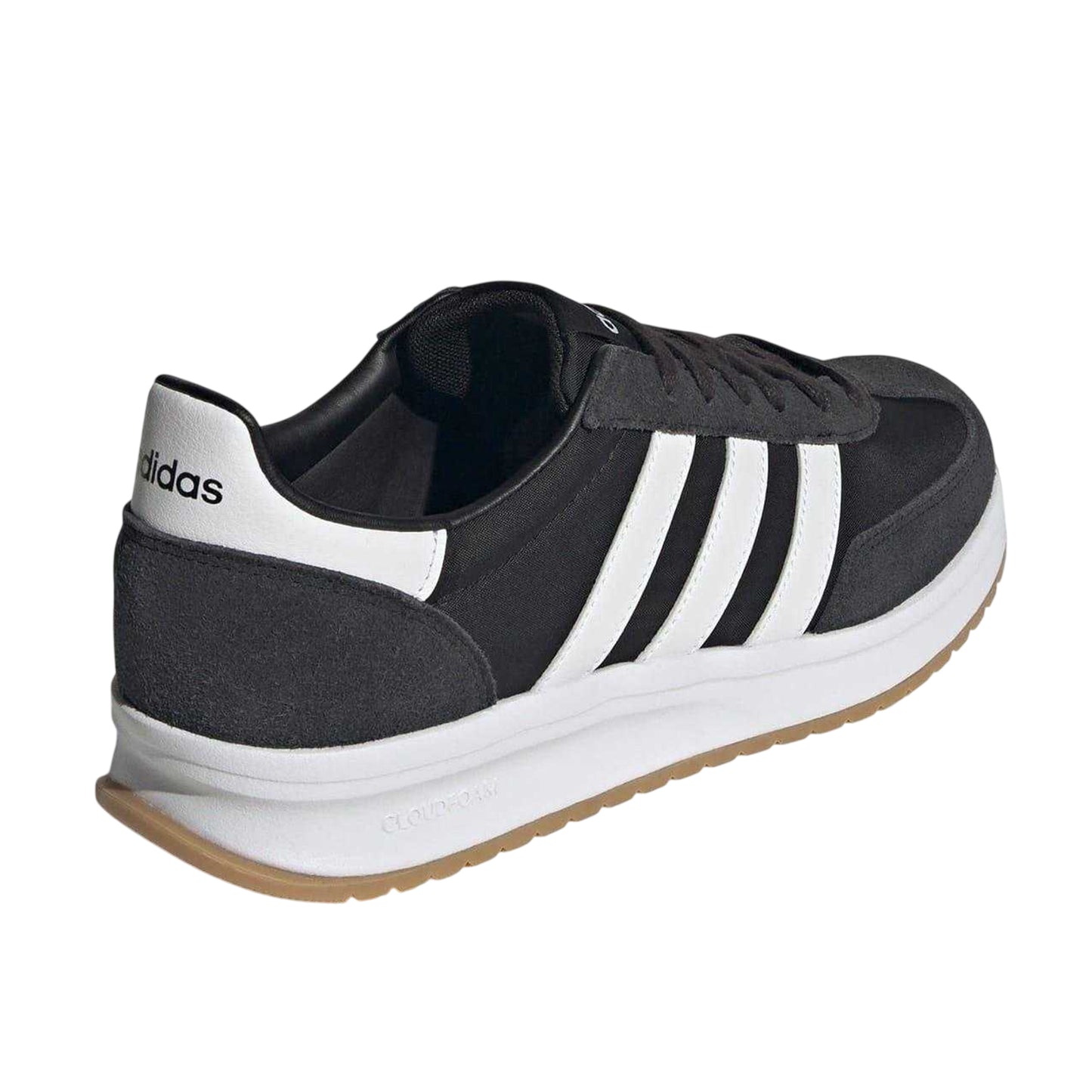 Black-White - Back - Adidas Mens Run 70s 2.0 Stripes Leather Trainers