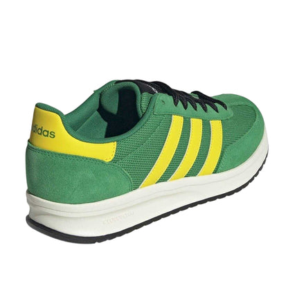 Green-Yellow - Back - Adidas Mens Run 70s 2.0 Stripes Leather Trainers