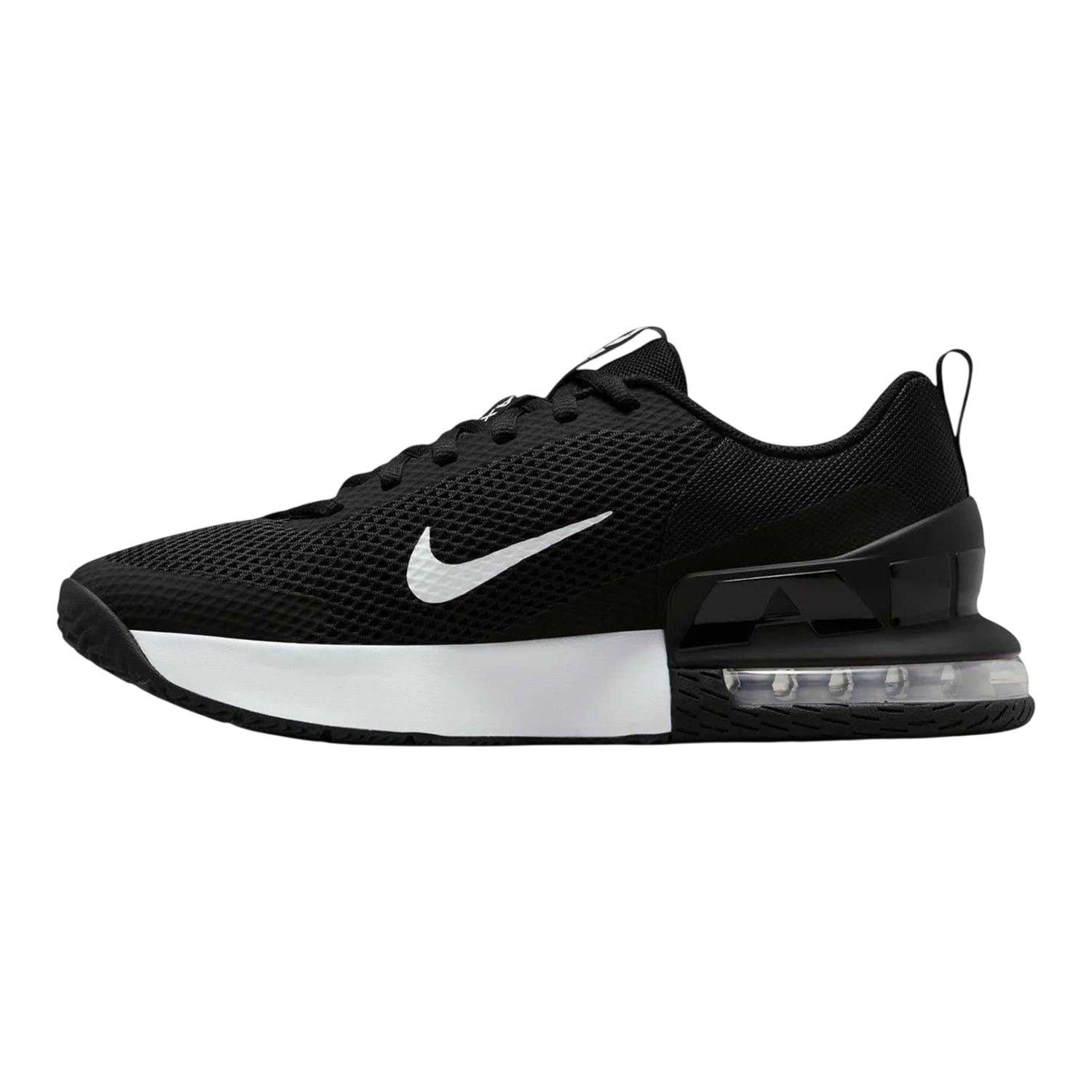 Black-White - Side - Nike Mens Alpha Air Cushioned Trainers