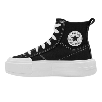 Black-White - Back - Converse Childrens-Kids Chuck Taylor Platform High Top Trainers