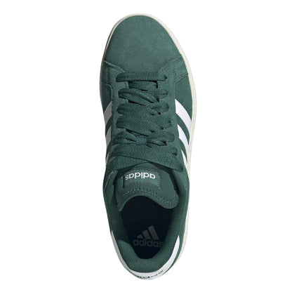 Green-White - Lifestyle - Adidas Mens Grand Court 3 Stripes Suede Flat Trainers