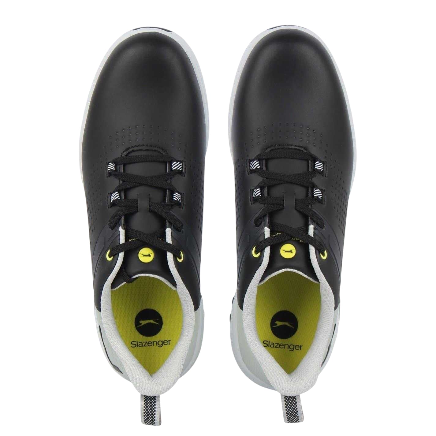 Black - Side - Slazenger Mens V Series Spiked Golf Shoes