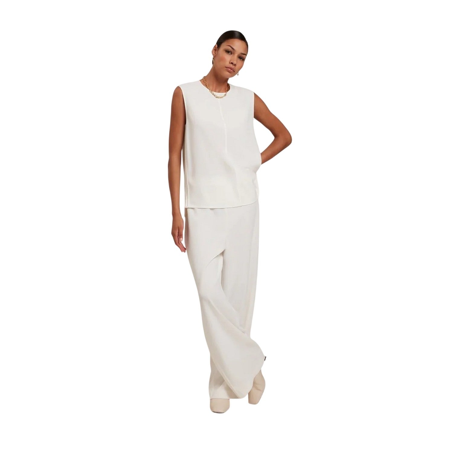 Ivory - Lifestyle - Ted Baker Womens-Ladies Plain Sleeveless Shirt