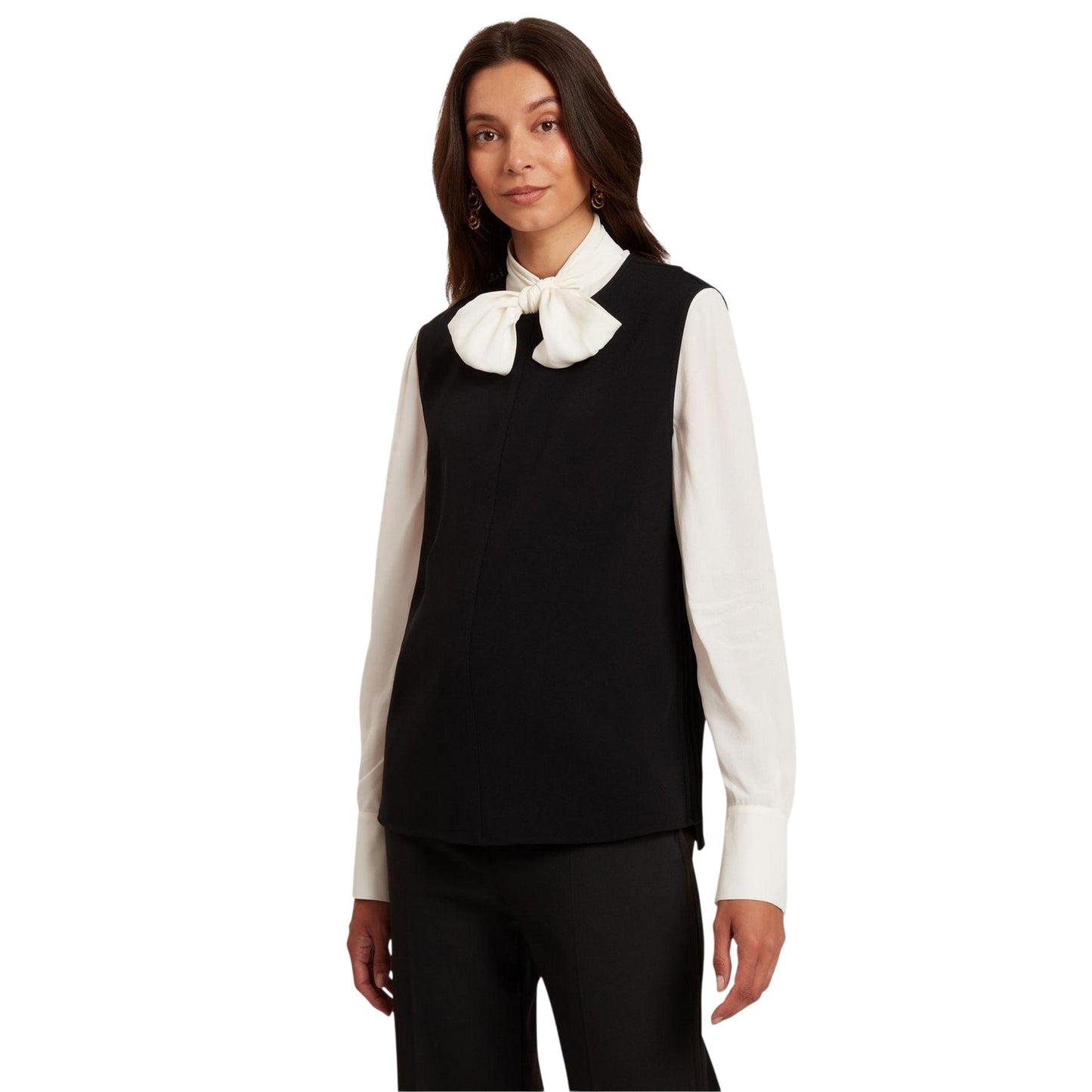 Black - Side - Ted Baker Womens-Ladies Plain Sleeveless Shirt