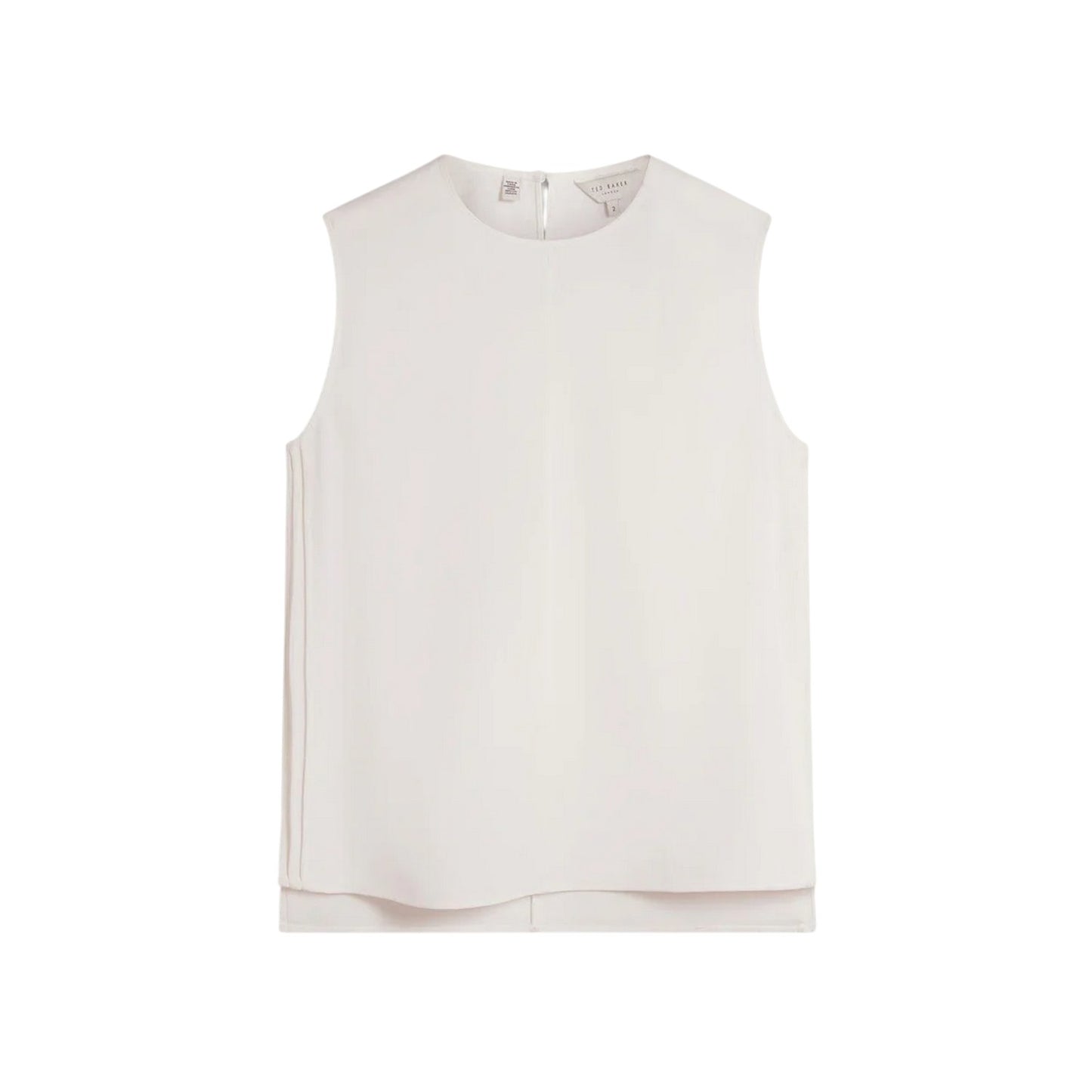 Ivory - Front - Ted Baker Womens-Ladies Plain Sleeveless Shirt