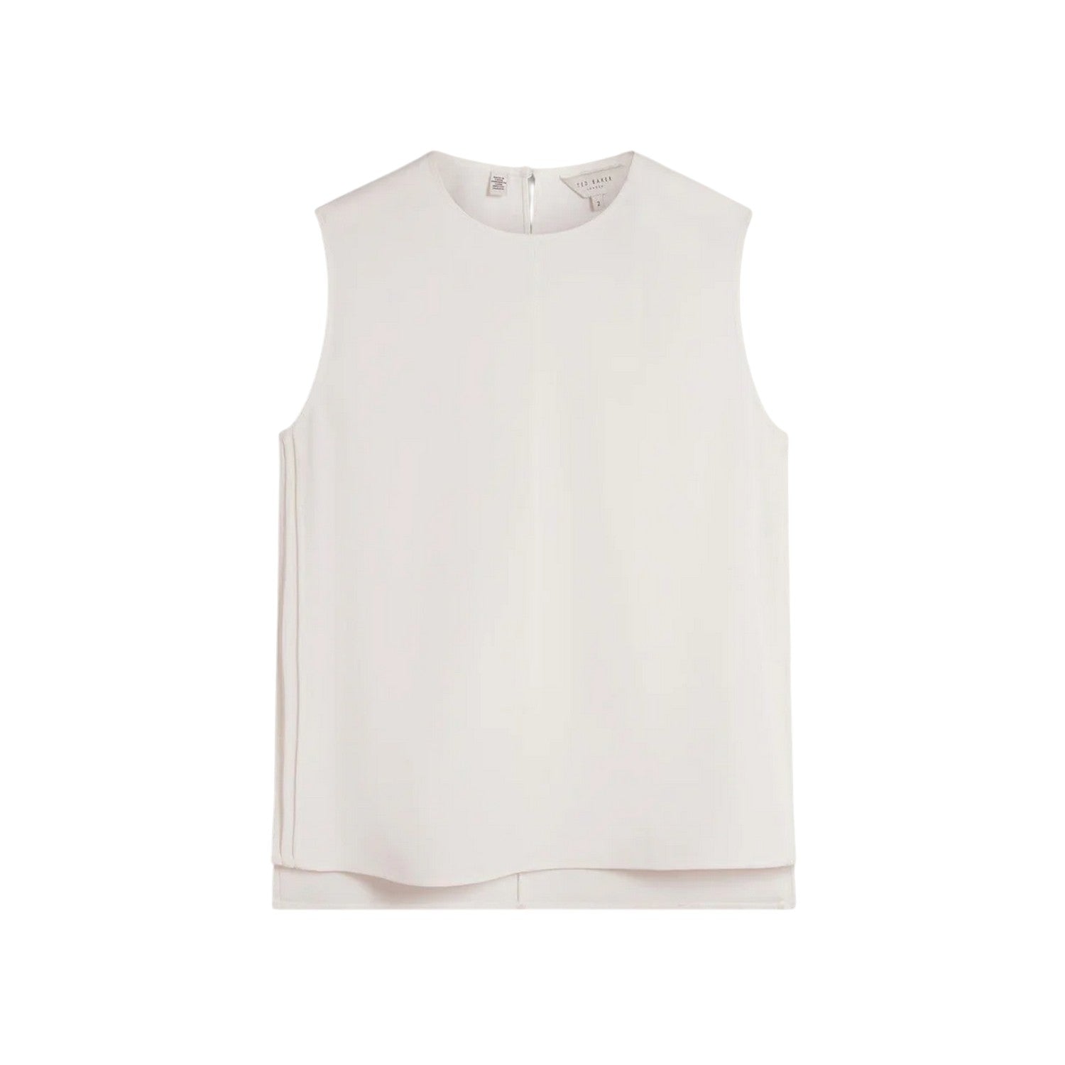 Ivory - Front - Ted Baker Womens-Ladies Plain Sleeveless Shirt