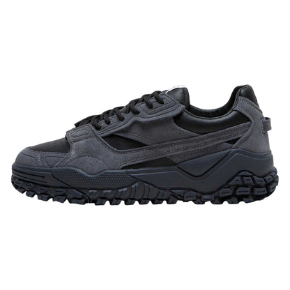 Black - Side - Ellesse Mens Classic Leather Trainers