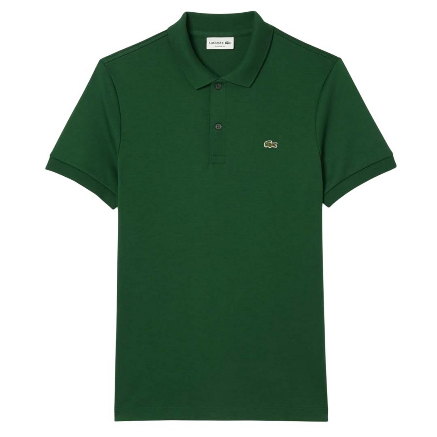 Green - Front - Lacoste Mens Pima Cotton Regular Polo Shirt