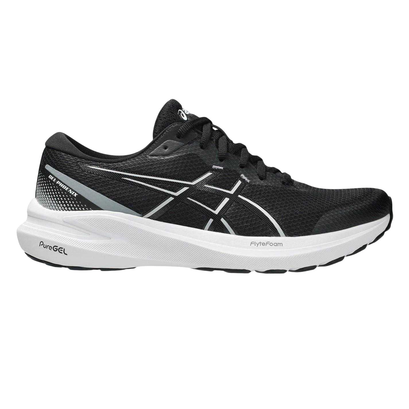 Black-White - Front - Asics Mens Gel Phoenix 13 Shoes
