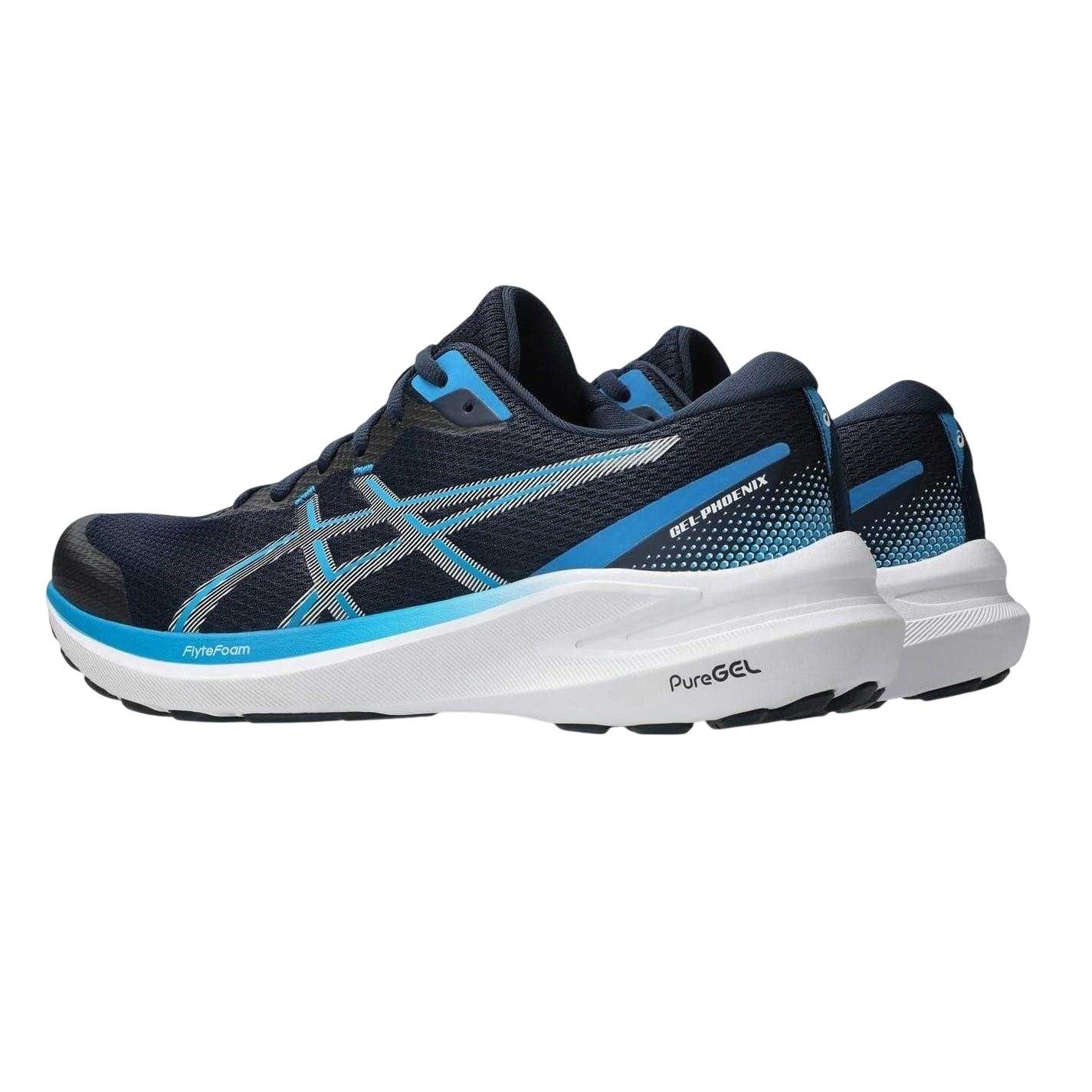 Midnight-White - Back - Asics Mens Gel Phoenix 13 Shoes