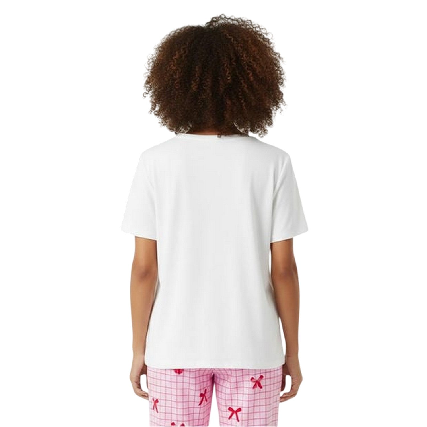 Red - Back - Urban Threads Womens-Ladies Back To Bed Pyjama Set