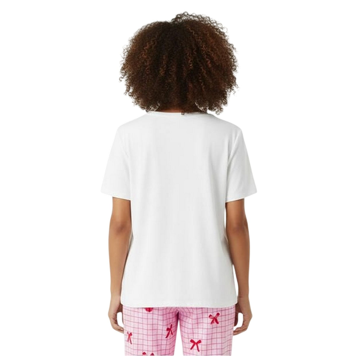 Red - Back - Urban Threads Womens-Ladies Back To Bed Pyjama Set