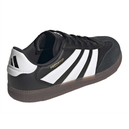 Core Black - Back - Adidas Childrens-Kids Predator Suede Indoor Football Shoes