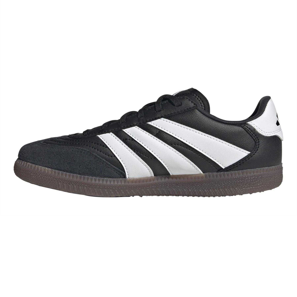 Core Black - Side - Adidas Childrens-Kids Predator Suede Indoor Football Shoes