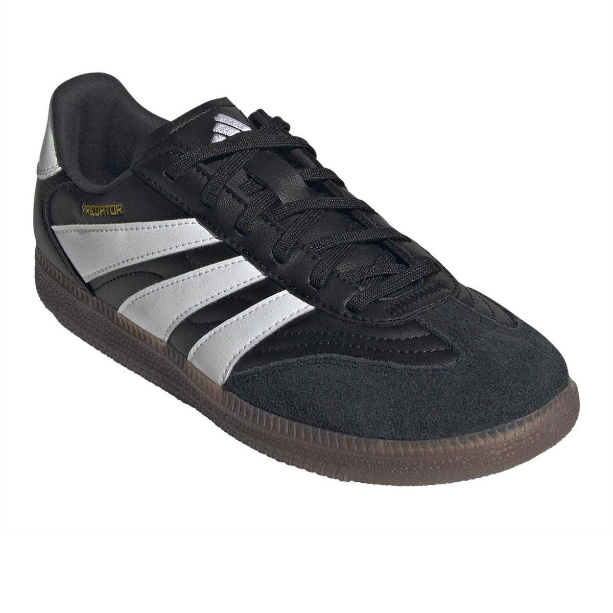 Core Black - Pack Shot - Adidas Childrens-Kids Predator Suede Indoor Football Shoes