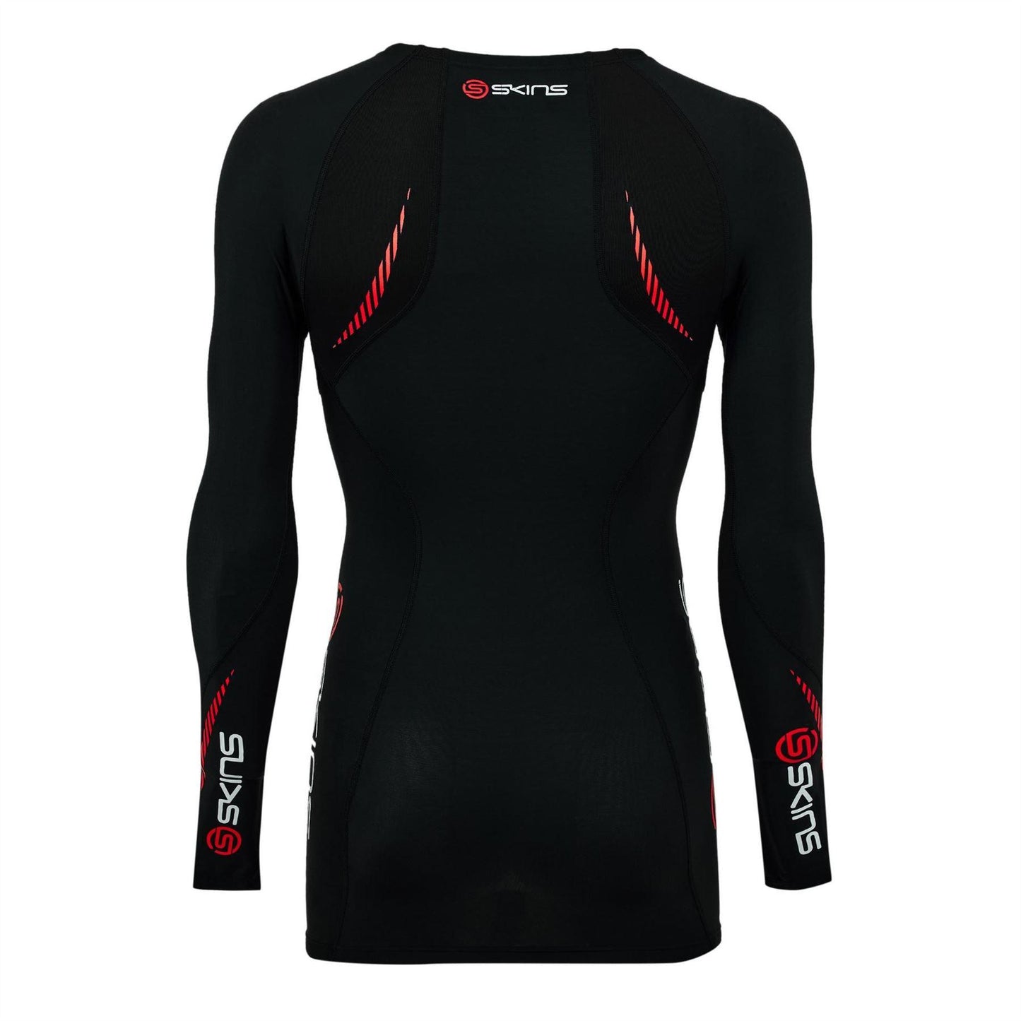 Black - Back - Skins Mens A200 Back Print Compression Shirt