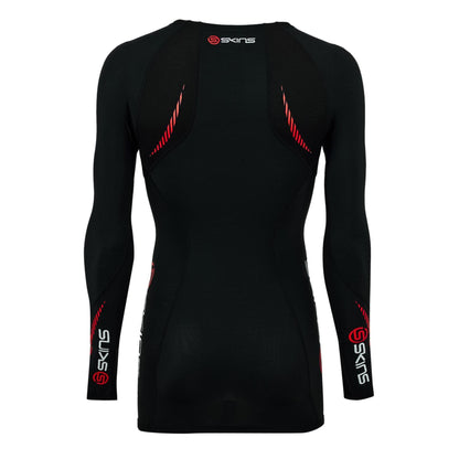 Black - Back - Skins Mens A200 Back Print Compression Shirt