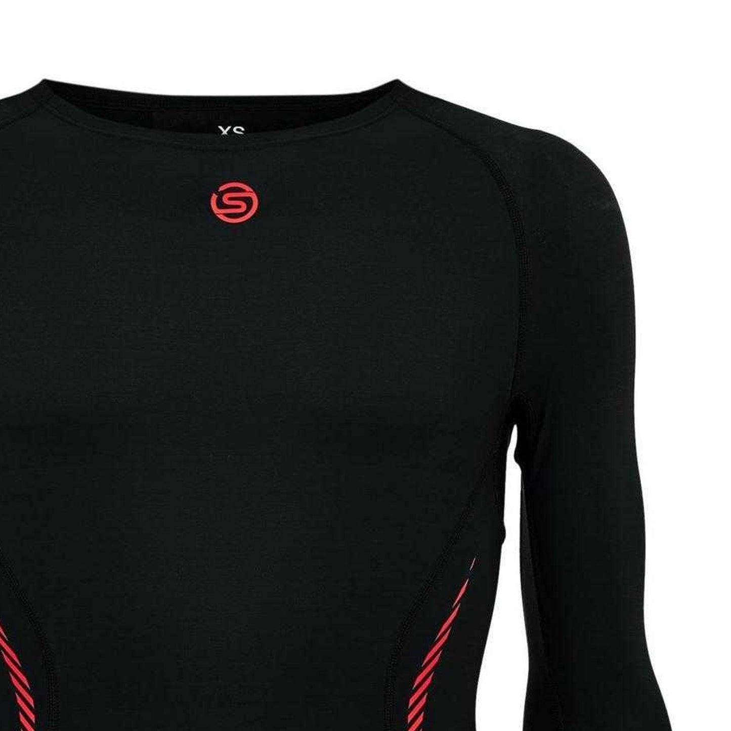 Black - Side - Skins Mens A200 Back Print Compression Shirt