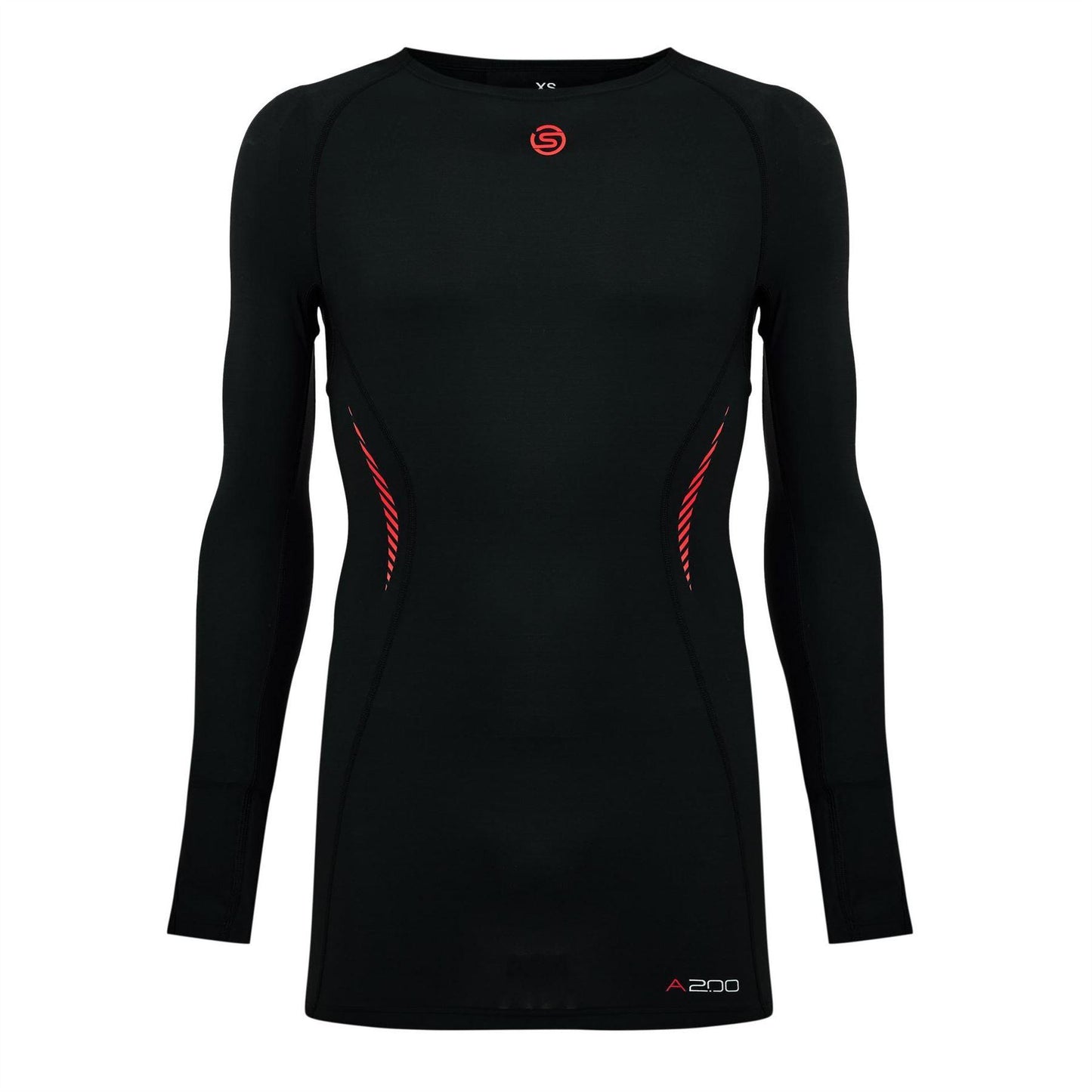 Black - Front - Skins Mens A200 Back Print Compression Shirt