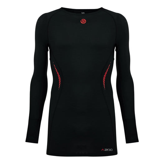 Black - Front - Skins Mens A200 Back Print Compression Shirt