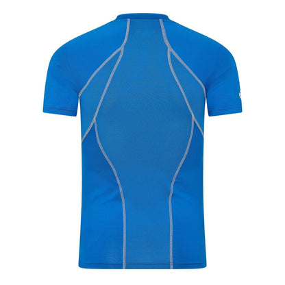 Blue - Back - Skins Mens Carbonyte Contrast Detail Base Layer Top