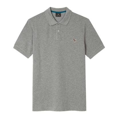 Grey Marl Marl - Front - Paul Smith Mens Zebra Regular Polo Shirt