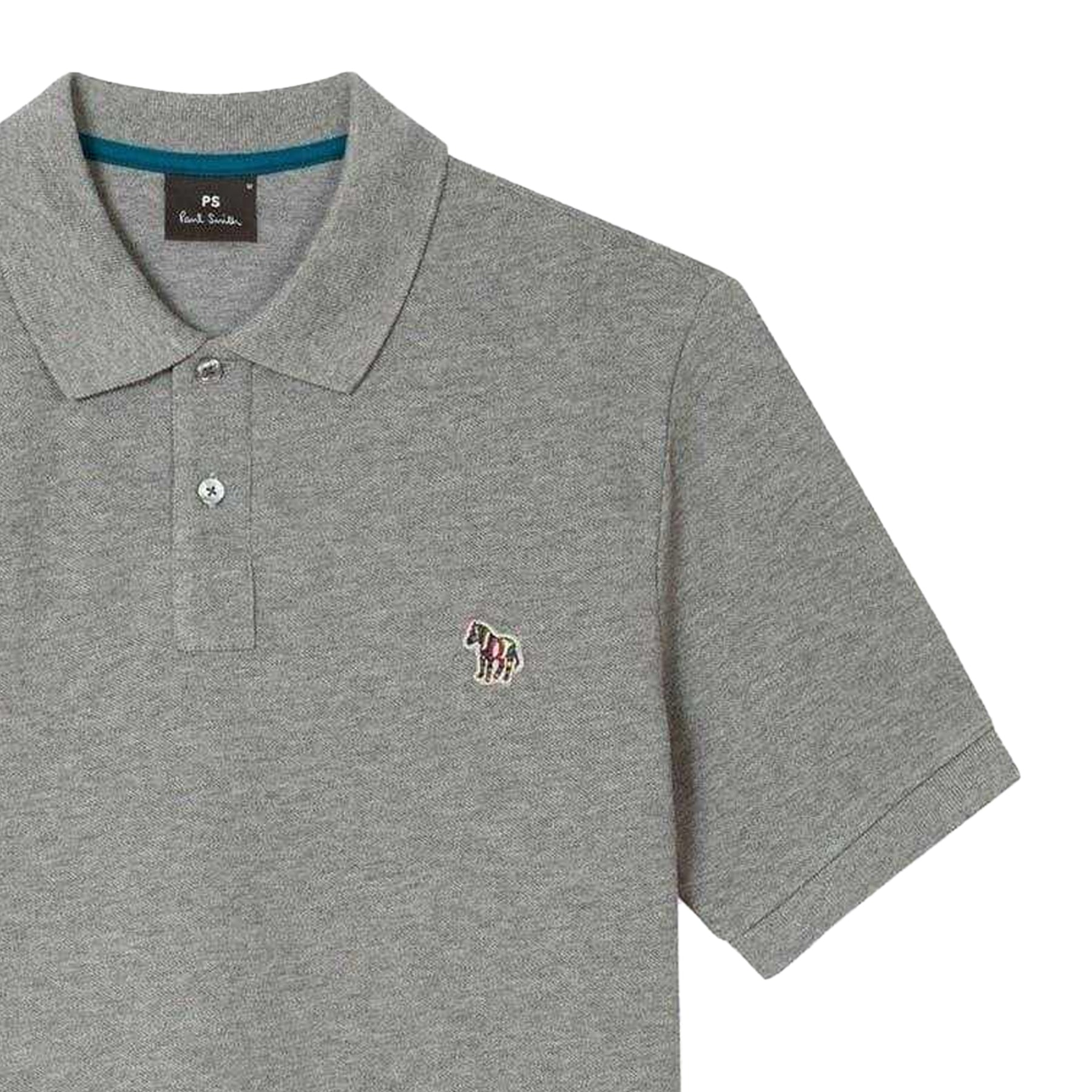 Grey Marl Marl - Side - Paul Smith Mens Zebra Regular Polo Shirt