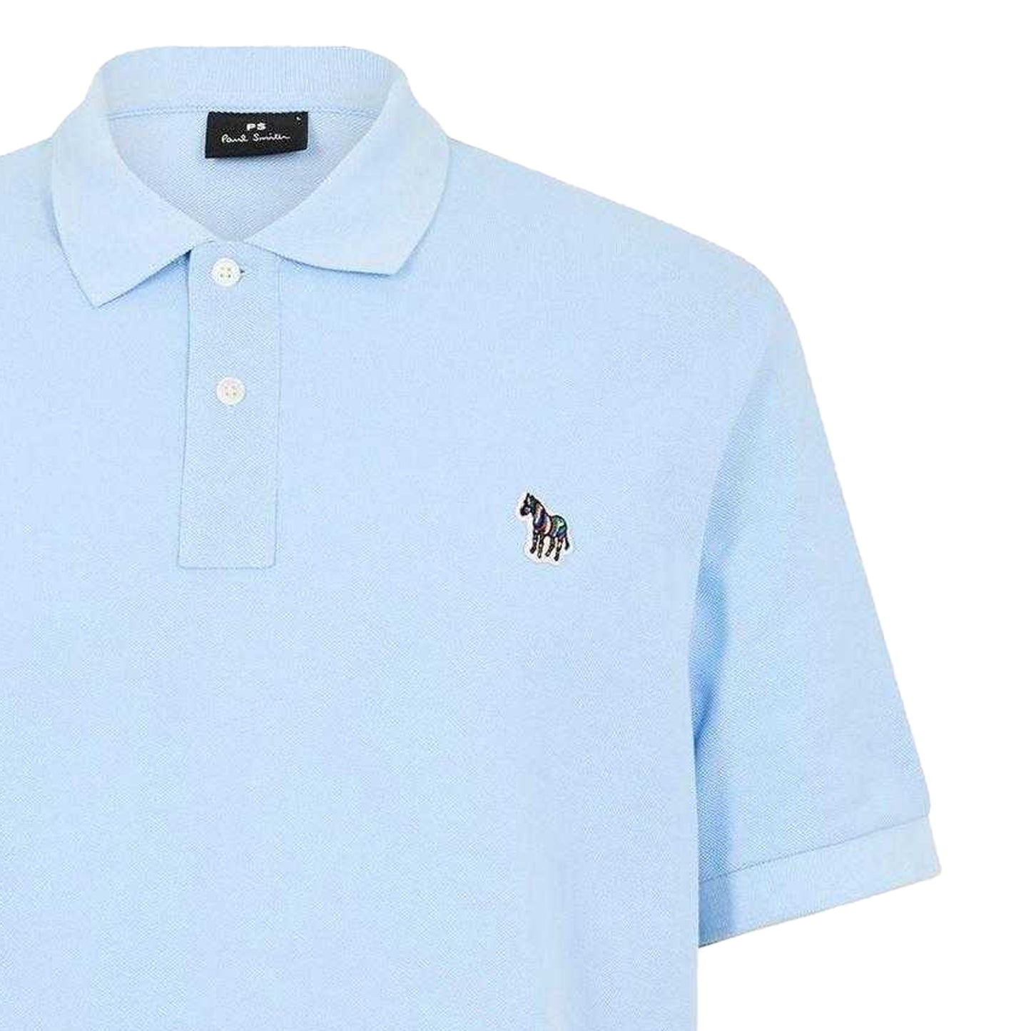 Blue - Side - Paul Smith Mens Zebra Regular Polo Shirt