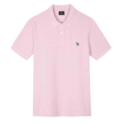 Pink - Front - Paul Smith Mens Zebra Regular Polo Shirt