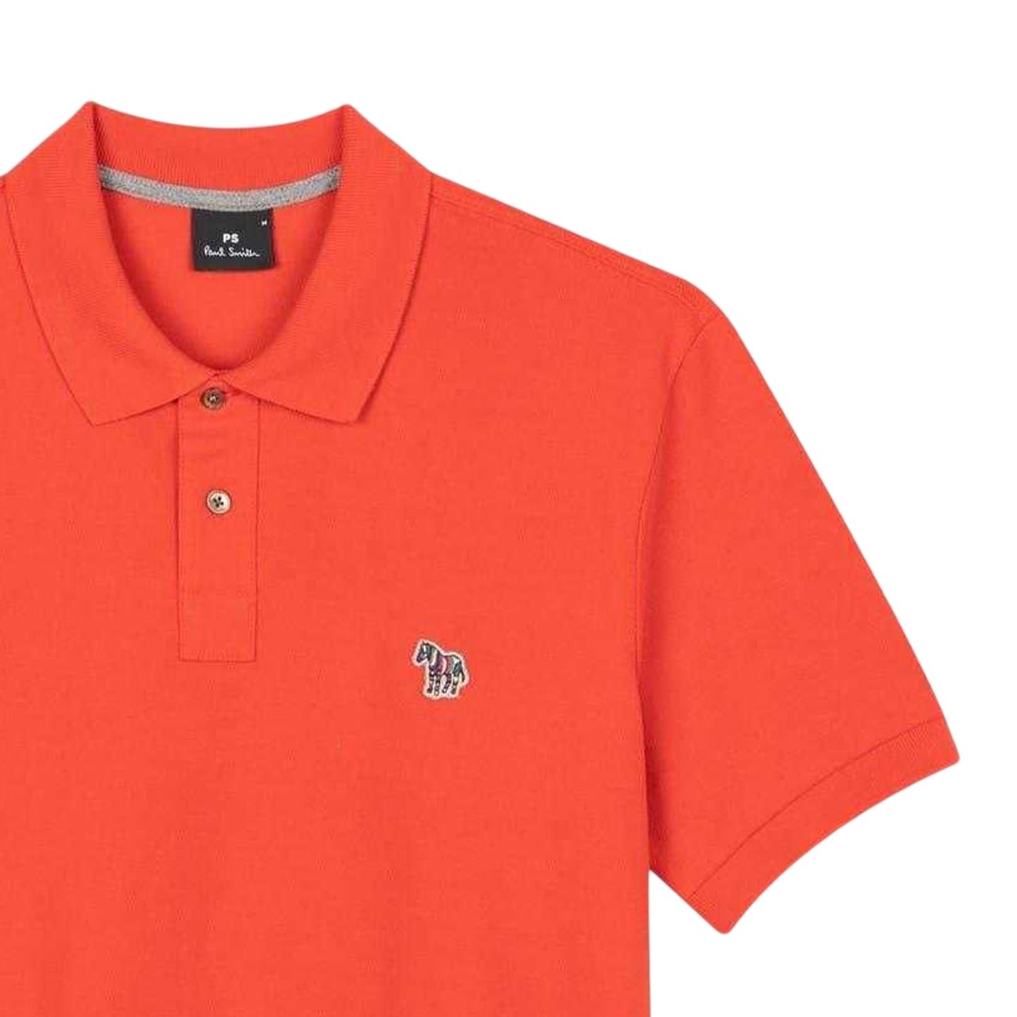 Red - Side - Paul Smith Mens Zebra Regular Polo Shirt