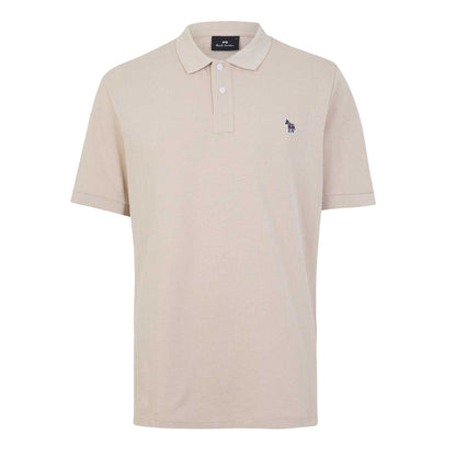 Blue Beige - Front - Paul Smith Mens Zebra Regular Polo Shirt