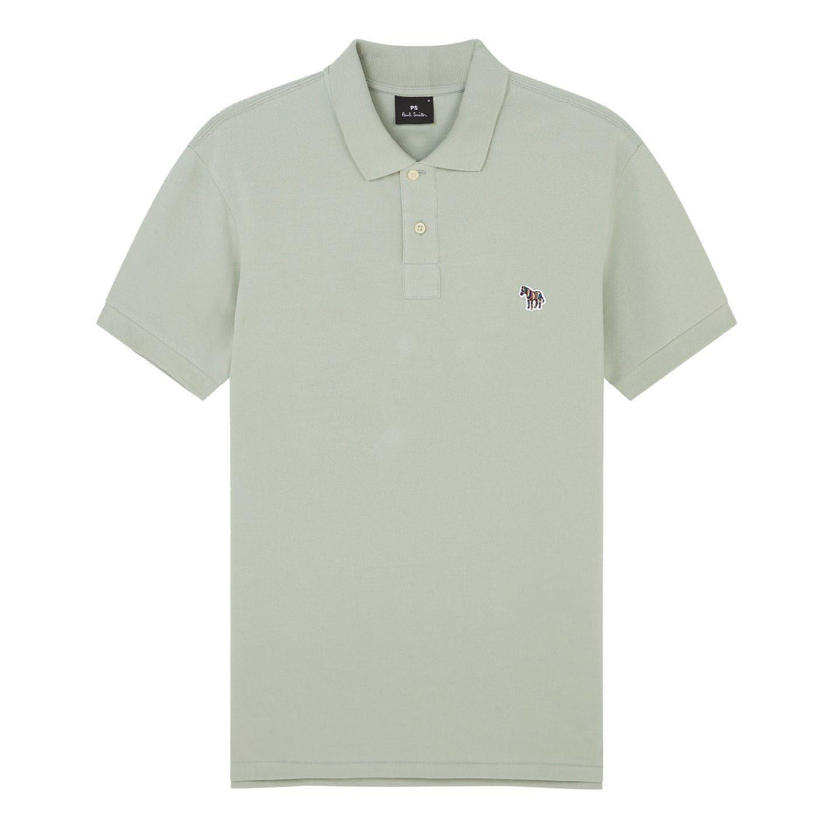Pale Green - Front - Paul Smith Mens Zebra Regular Polo Shirt