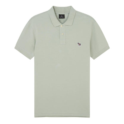 Pale Green - Front - Paul Smith Mens Zebra Regular Polo Shirt