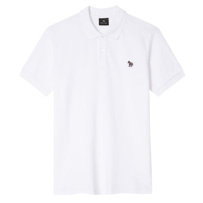 White - Front - Paul Smith Mens Zebra Regular Polo Shirt