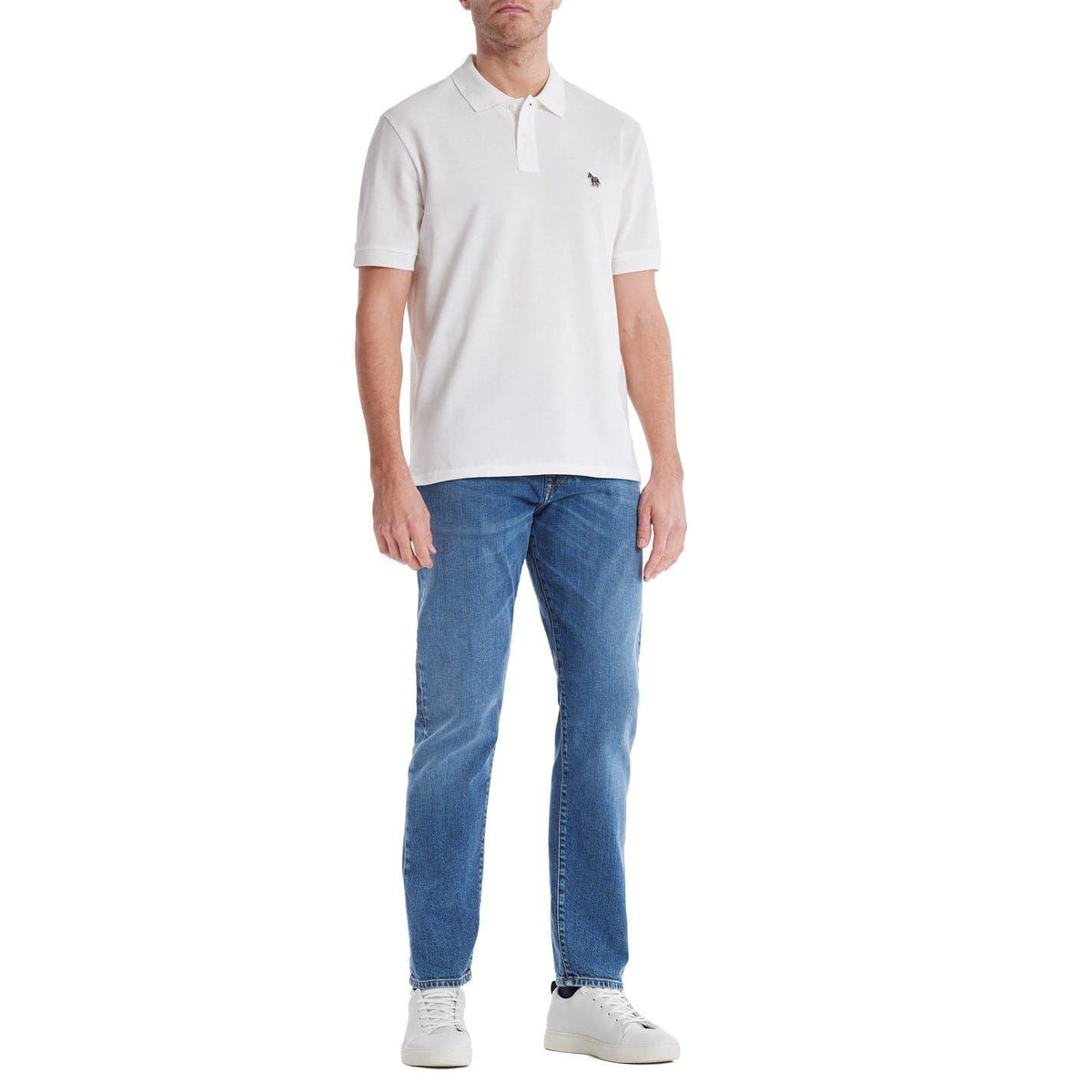 White - Lifestyle - Paul Smith Mens Zebra Regular Polo Shirt