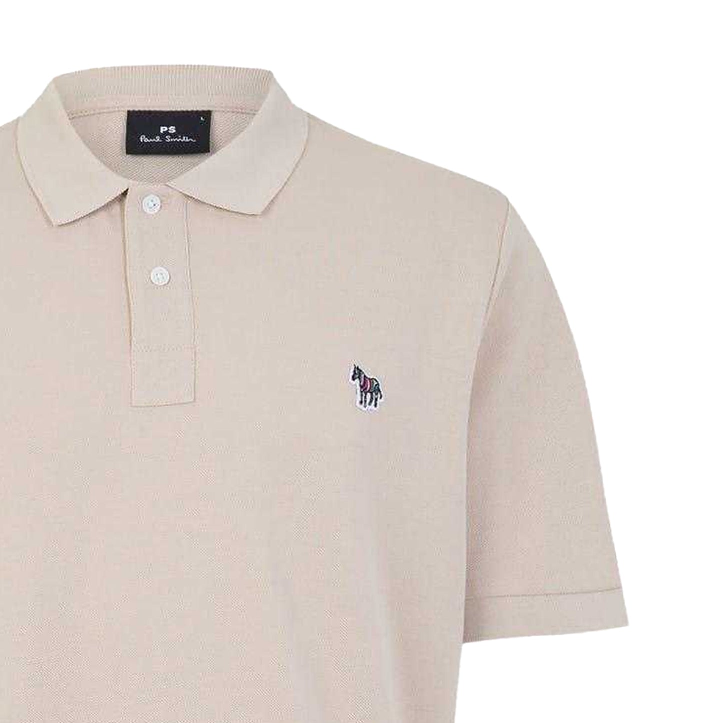 Blue Beige - Side - Paul Smith Mens Zebra Regular Polo Shirt