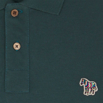 Green - Side - Paul Smith Mens Zebra Regular Polo Shirt