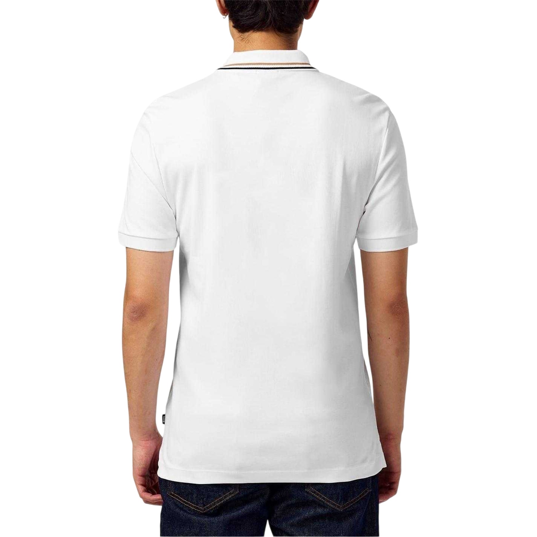 White - Back - Boss Mens Penrose 38 Polo Shirt