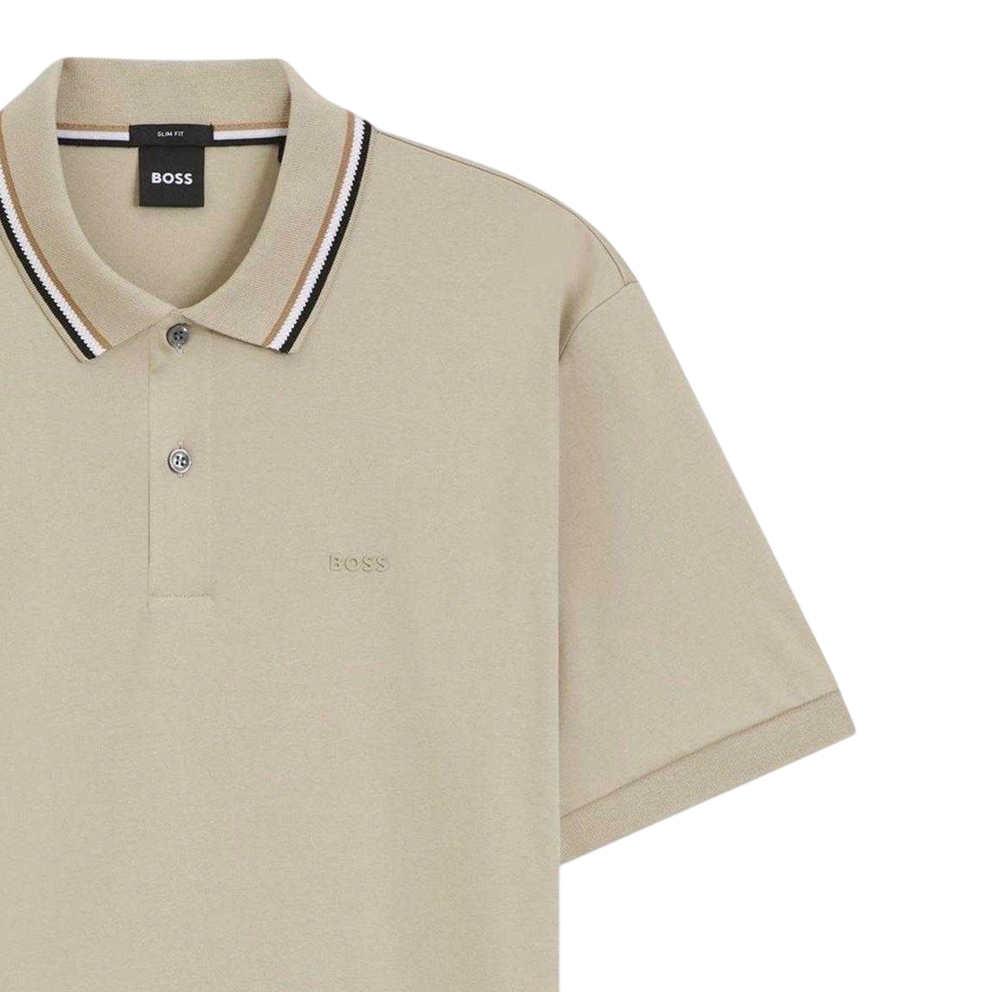 Beige - Side - Boss Mens Penrose 38 Polo Shirt