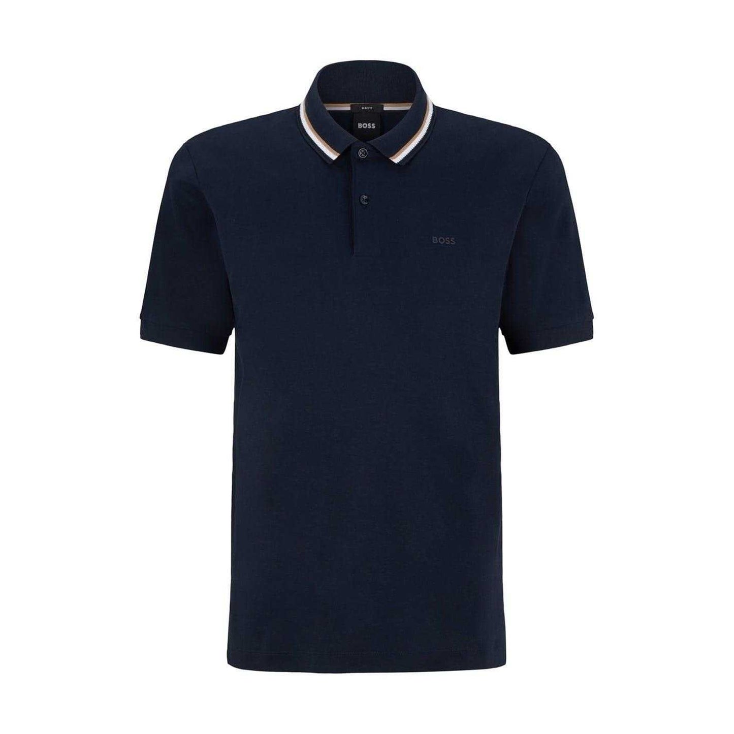 Navy - Front - Boss Mens Penrose 38 Polo Shirt