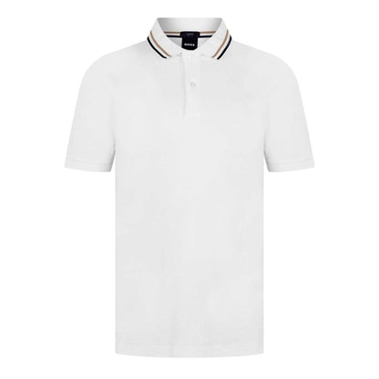 White - Front - Boss Mens Penrose 38 Polo Shirt
