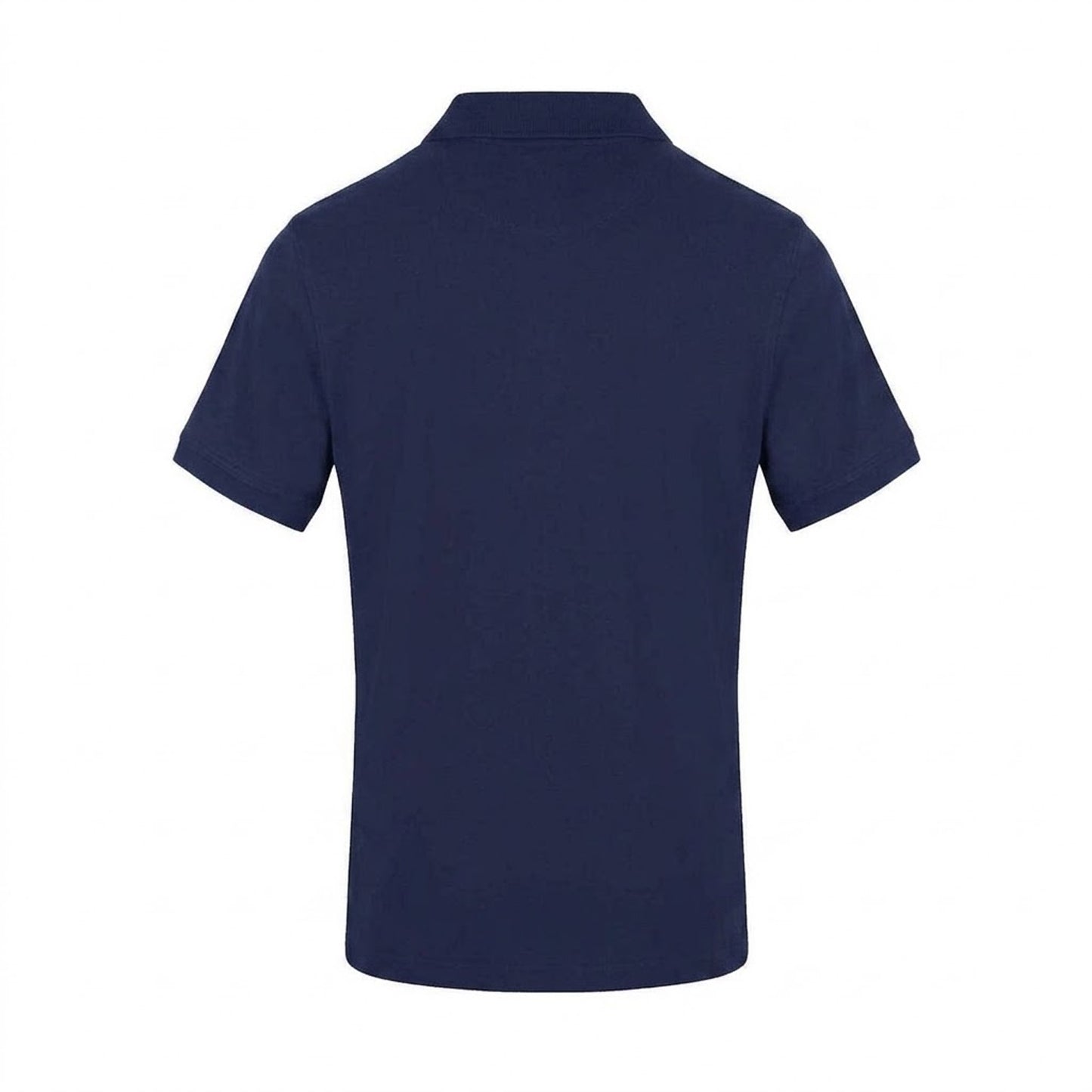 Navy - Back - Aquascutum Mens Triangle Logo Polo Shirt
