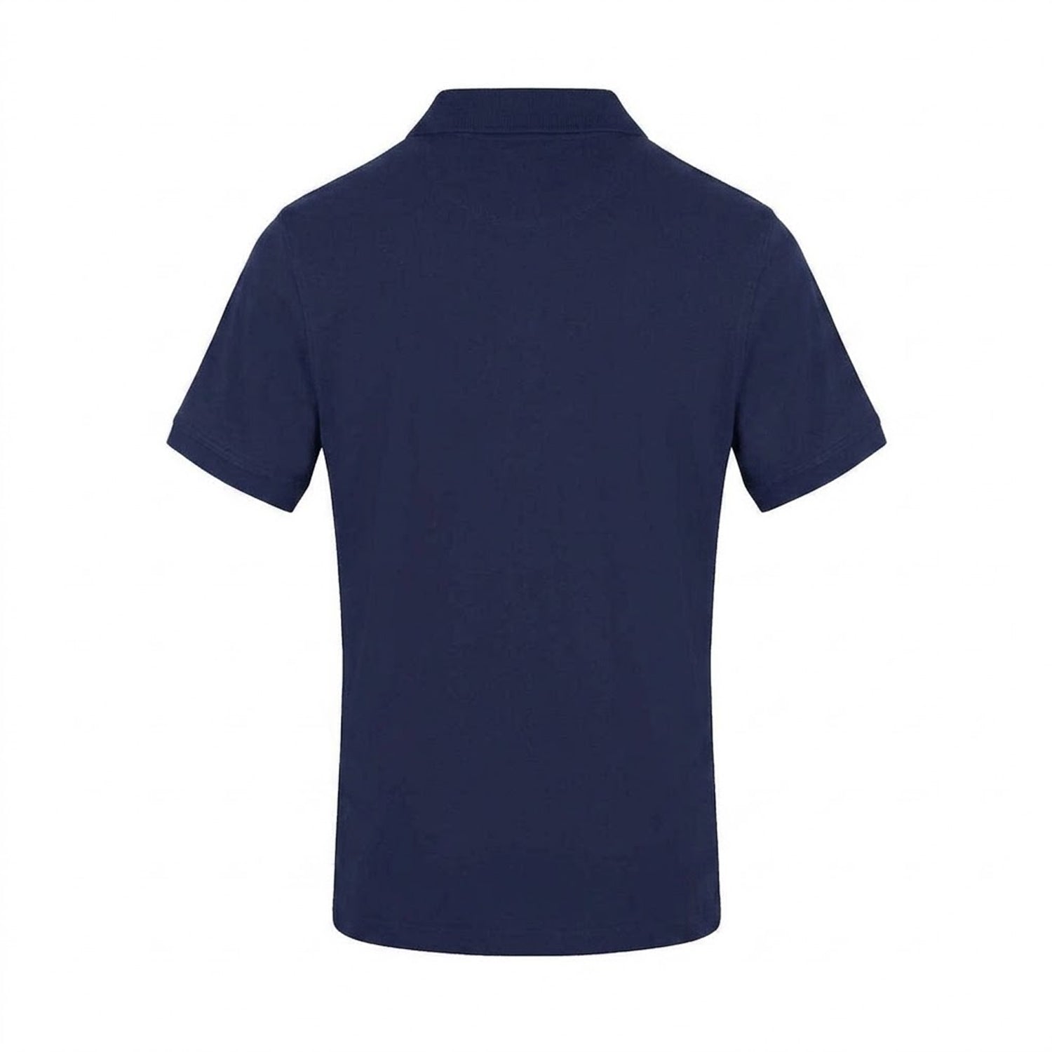 Navy - Back - Aquascutum Mens Triangle Logo Polo Shirt
