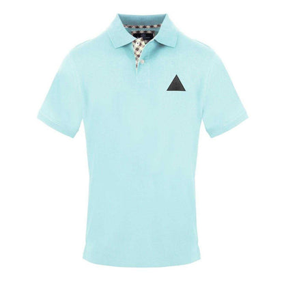 Skyblue Washed - Front - Aquascutum Mens Triangle Logo Polo Shirt